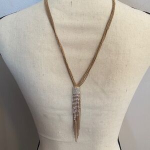 Elegant Gold Tassel Necklace